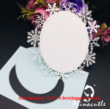 Cargar imagen en el visor de la galería, Suaje, Troquel, Marco Ovalado Copos de Nieve.