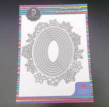 Cargar imagen en el visor de la galería, Suaje, Troquel, Marco Ovalado Copos de Nieve.