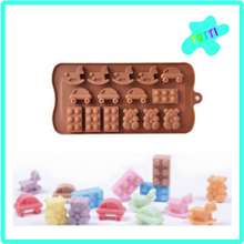 Cargar imagen en el visor de la galería, Molde Silicon Baby Shower, Lego, Oso, Caballo Madera, Coche.