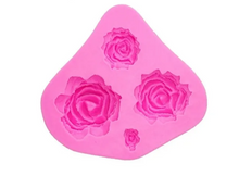 Cargar imagen en el visor de la galería, Molde Silicon 4 Rosas.