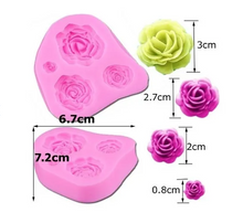 Cargar imagen en el visor de la galería, Molde Silicon 4 Rosas.