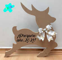 Cargar imagen en el visor de la galería, Venado, Reno Pintado y Personalizado, MDF.