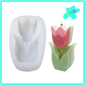 Molde Silicon Flor, Tulipan Parado.