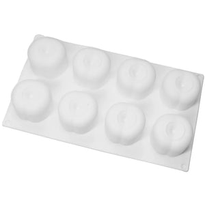 Molde Silicon Manzana 3D, 8 Cavidades.