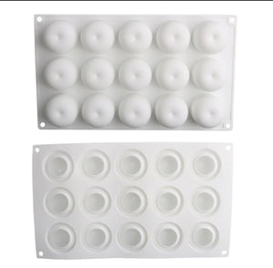 Molde Silicon Manzana 3D, 15 Cavidades.