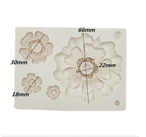 Molde Silicon Flores Placa Mod 1.