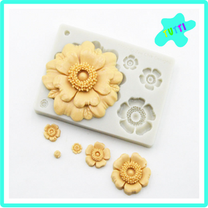 Molde Silicon Flores Placa Mod 1.
