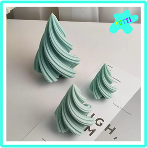 Molde Silicon Pino, Árbol Navidad 3D, H, Espiral Mediano.