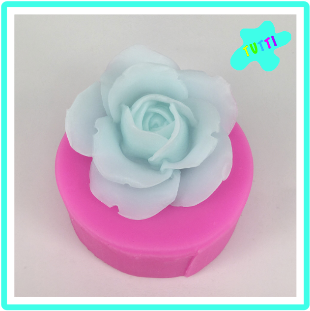 Molde Silicon Rosa 3 Flor 3D.